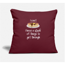 Breakfast Stack Of Pancakes Burgundy Pillow